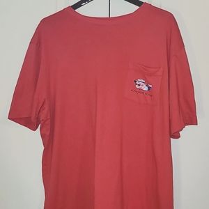 Vineyard Vines Whale Pocket Tee - XL - Coral pink, orange/red